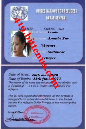 my refugee identity card 1.amadu linda